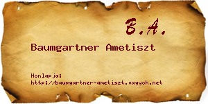 Baumgartner Ametiszt névjegykártya